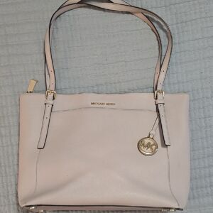 Michael Kors Blush Leather Tote with Gold Hardware - Fair Condition